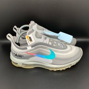 Nike Air Max 97 x OFF-WHITE Menta Shoes Men's‎ Sz 9.5